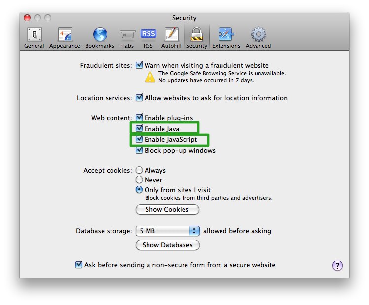 ภาพประกอบ วิธีการเปิดใช้งาน JavaScript ใน Browser Safari